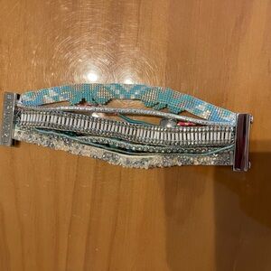 7” silver and blue Hipanema bracelet